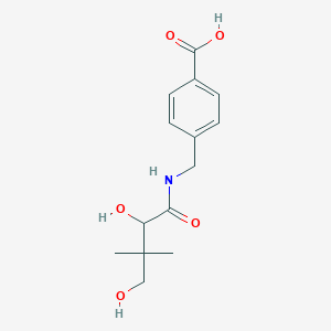 molecular formula C14H19NO5 B1656355 4-[[(2,4-Dihydroxy-3,3-dimethylbutanoyl)amino]methyl]benzoic acid CAS No. 5233-90-9