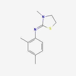 molecular formula C12H16N2S B1656367 (2Z)-N-(2,4-Dimethylphenyl)-3-methyl-1,3-thiazolidin-2-imine CAS No. 52419-97-3