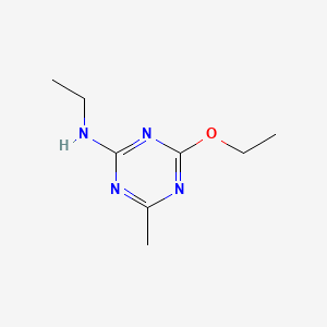 molecular formula C8H14N4O B1656375 4-Ethoxy-N-ethyl-6-methyl-1,3,5-triazin-2-amine CAS No. 5248-41-9