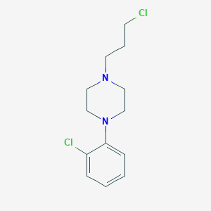 molecular formula C13H18Cl2N2 B1656388 1-(2-Chlorophenyl)-4-(3-chloropropyl)piperazine CAS No. 52536-36-4