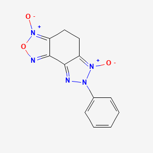 molecular formula C12H9N5O3 B1656391 3,6-Dioxido-7-phenyl-4,5-dihydrotriazolo[4,5-e][2,1,3]benzoxadiazole-3,6-diium CAS No. 5256-29-1