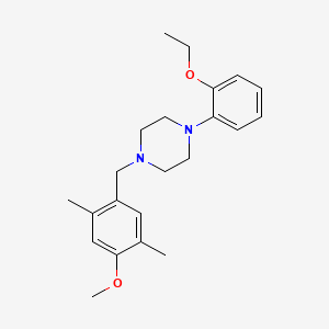 molecular formula C22H30N2O2 B1656398 1-(2-Ethoxyphenyl)-4-[(4-methoxy-2,5-dimethylphenyl)methyl]piperazine CAS No. 5256-94-0