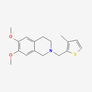 molecular formula C17H21NO2S B1656400 6,7-dimethoxy-2-[(3-methylthiophen-2-yl)methyl]-3,4-dihydro-1H-isoquinoline CAS No. 5259-43-8