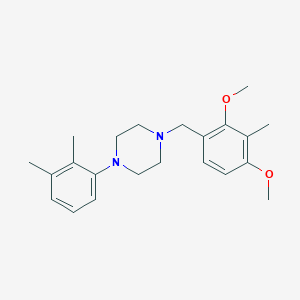 molecular formula C22H30N2O2 B1656403 1-[(2,4-Dimethoxy-3-methylphenyl)methyl]-4-(2,3-dimethylphenyl)piperazine CAS No. 5259-78-9