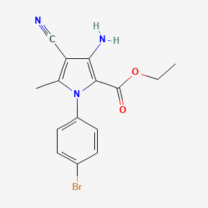 Ethyl 3-amino-1-(4-bromophenyl)-4-cyano-5-methyl-1H-pyrrole-2-carboxylate