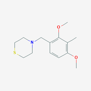 molecular formula C14H21NO2S B1656419 4-[(2,4-Dimethoxy-3-methylphenyl)methyl]thiomorpholine CAS No. 5269-88-5