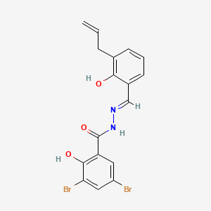 molecular formula C17H14Br2N2O3 B1656424 3,5-Dibromo-2-hydroxy-N-[(E)-(2-hydroxy-3-prop-2-enylphenyl)methylideneamino]benzamide CAS No. 5273-01-8