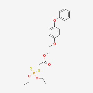 molecular formula C20H25O6PS2 B1656425 2-(4-Phenoxyphenoxy)ethyl 2-diethoxyphosphinothioylsulfanylacetate CAS No. 5273-23-4