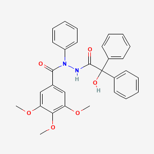 molecular formula C30H28N2O6 B1656428 N'-(2-hydroxy-2,2-diphenylacetyl)-3,4,5-trimethoxy-N-phenylbenzohydrazide CAS No. 5274-83-9