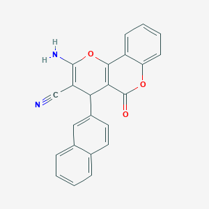 molecular formula C23H14N2O3 B1656430 2-amino-4-naphthalen-2-yl-5-oxo-4H-pyrano[3,2-c]chromene-3-carbonitrile CAS No. 5275-32-1