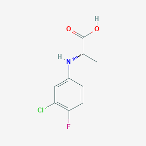 molecular formula C9H9ClFNO2 B1656432 Alanine, N-(3-chloro-4-fluorophenyl)- CAS No. 52756-23-7
