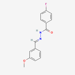 4-fluoro-N-[(E)-(3-methoxyphenyl)methylideneamino]benzamide