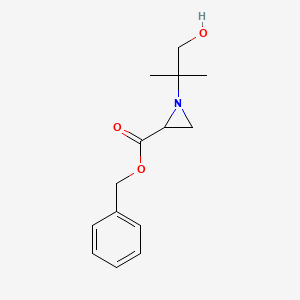 molecular formula C14H19NO3 B1656435 Benzyl 1-(1-hydroxy-2-methyl-propan-2-yl)aziridine-2-carboxylate CAS No. 5278-12-6