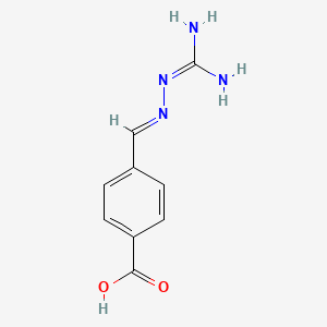 molecular formula C9H10N4O2 B1656440 4-[(E)-(diaminomethylidenehydrazinylidene)methyl]benzoic acid CAS No. 52798-84-2
