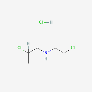 molecular formula C5H12Cl3N B1656445 2-Chloro-N-(2-chloroethyl)-1-propanamine hydrochloride CAS No. 52801-93-1