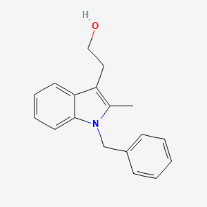 molecular formula C18H19NO B1656465 1H-Indole-3-ethanol, 2-methyl-1-(phenylmethyl)- CAS No. 52915-55-6