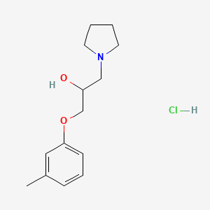 molecular formula C14H22ClNO2 B1656472 1-(3-Methylphenoxy)-3-pyrrolidin-1-ylpropan-2-ol;hydrochloride CAS No. 5296-14-0