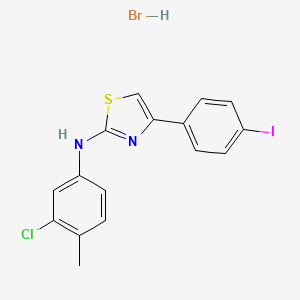 molecular formula C16H13BrClIN2S B1656487 N-(3-Chloro-4-methylphenyl)-4-(4-iodophenyl)-1,3-thiazol-2-amine;hydrobromide CAS No. 5303-46-8