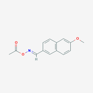 molecular formula C14H13NO3 B1656489 [(E)-(6-methoxynaphthalen-2-yl)methylideneamino] acetate CAS No. 5303-76-4