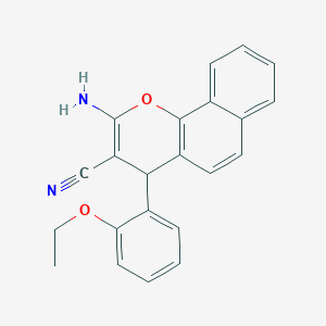 molecular formula C22H18N2O2 B1656490 2-amino-4-(2-ethoxyphenyl)-4H-benzo[h]chromene-3-carbonitrile CAS No. 5304-42-7