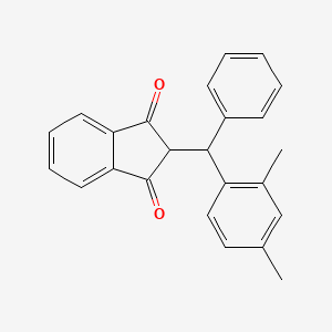 molecular formula C24H20O2 B1656491 2-[(2,4-Dimethylphenyl)(phenyl)methyl]-1H-indene-1,3(2H)-dione CAS No. 5304-49-4