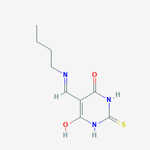 molecular formula C9H13N3O2S B1656494 5-(Butylaminomethylidene)-2-sulfanylidene-1,3-diazinane-4,6-dione CAS No. 5305-26-0
