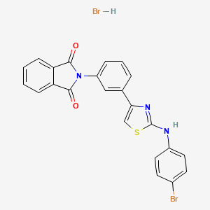 molecular formula C23H15Br2N3O2S B1656500 2-[3-[2-(4-Bromoanilino)-1,3-thiazol-4-yl]phenyl]isoindole-1,3-dione;hydrobromide CAS No. 5306-60-5