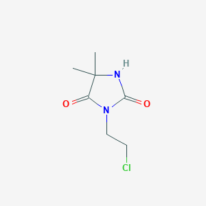 molecular formula C7H11ClN2O2 B1656505 3-(2-Chloroethyl)-5,5-dimethylimidazolidine-2,4-dione CAS No. 53066-53-8