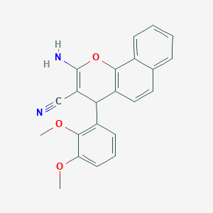 molecular formula C22H18N2O3 B1656513 (4R)-2-amino-4-(2,3-dimethoxyphenyl)-4H-benzo[h]chromene-3-carbonitrile CAS No. 5309-79-5