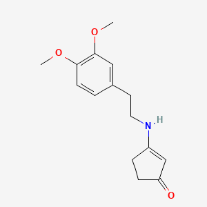 3-[2-(3,4-Dimethoxyphenyl)ethylamino]cyclopent-2-en-1-one
