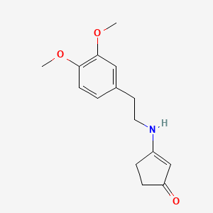 molecular formula C15H19NO3 B1656523 3-[2-(3,4-Dimethoxyphenyl)ethylamino]cyclopent-2-en-1-one CAS No. 53129-00-3