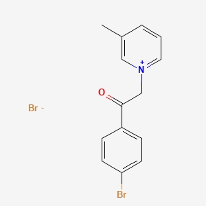 molecular formula C14H13Br2NO B1656525 1-[2-(4-Bromophenyl)-2-oxoethyl]-3-methylpyridinium bromide CAS No. 5313-81-5