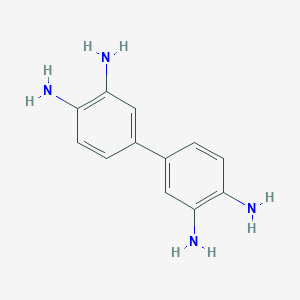 molecular formula C12H14N4<br>(NH2)2C6H3C6H3(NH2)2<br>C12H14N4 B165653 3,3'-Diaminobenzidine CAS No. 91-95-2