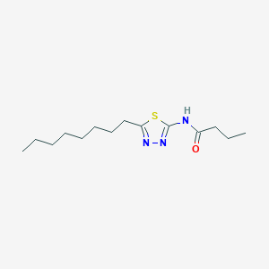 molecular formula C14H25N3OS B1656539 N-(5-octyl-1,3,4-thiadiazol-2-yl)butanamide CAS No. 5317-57-7
