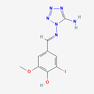 4-[(E)-(5-Aminotetrazol-1-yl)iminomethyl]-2-iodo-6-methoxyphenol