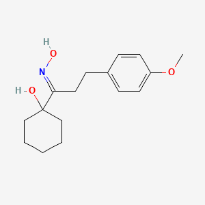 1-[(E)-N-hydroxy-C-[2-(4-methoxyphenyl)ethyl]carbonimidoyl]cyclohexan-1-ol