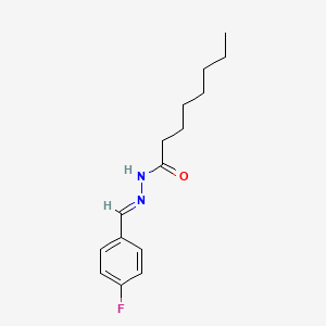 molecular formula C15H21FN2O B1656568 N-[(E)-(4-fluorophenyl)methylideneamino]octanamide CAS No. 5332-54-7
