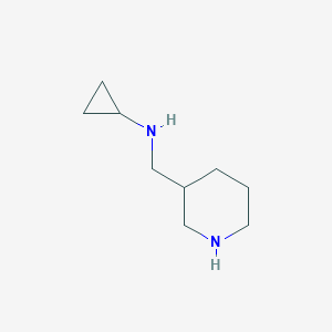molecular formula C9H18N2 B165657 N-(哌啶-3-基甲基)环丙胺 CAS No. 1226016-69-8