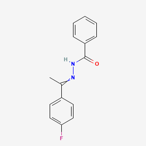 molecular formula C15H13FN2O B1656572 N-[1-(4-fluorophenyl)ethylideneamino]benzamide CAS No. 5337-57-5