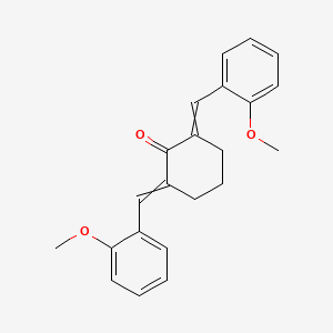 molecular formula C22H22O3 B1656573 Cyclohexanone, 2,6-bis[(2-methoxyphenyl)methylene]- CAS No. 53376-38-8