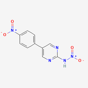 molecular formula C10H7N5O4 B1656584 N-[5-(4-nitrophenyl)pyrimidin-2-yl]nitramide CAS No. 5340-44-3