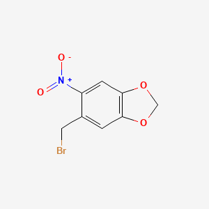 molecular formula C8H6BrNO4 B1656589 5-(Bromomethyl)-6-nitro-benzo[1,3]dioxole CAS No. 53413-68-6