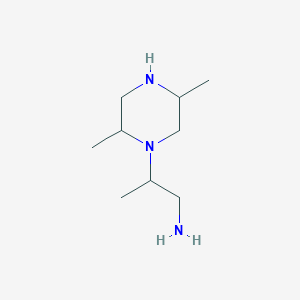B165659 2-(2,5-Dimethylpiperazin-1-YL)propan-1-amine CAS No. 128364-94-3