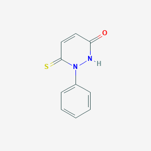 molecular formula C10H8N2OS B1656594 2-phenyl-3-sulfanylidene-1H-pyridazin-6-one CAS No. 5343-94-2