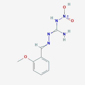 molecular formula C9H12N5O3+ B1656613 Hydroxy-[[N-[(2-methoxyphenyl)methylideneamino]carbamimidoyl]amino]-oxo-azanium CAS No. 5347-97-7