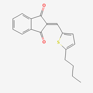 molecular formula C18H16O2S B1656619 2-[(5-Butylthiophen-2-yl)methylidene]indene-1,3-dione CAS No. 5348-76-5