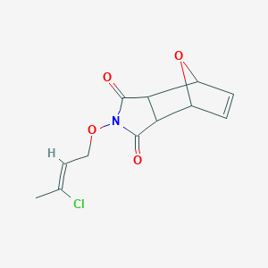 molecular formula C12H12ClNO4 B1656621 2-[(Z)-3-Chlorobut-2-enoxy]-3a,4,7,7a-tetrahydro-4,7-epoxyisoindole-1,3-dione CAS No. 5349-82-6