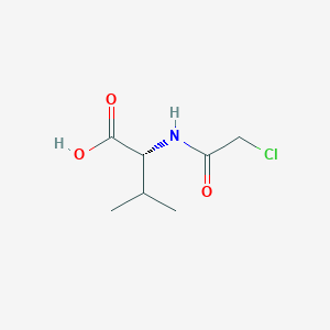 molecular formula C7H12ClNO3 B1656626 (R)-2-[(Chloroacetyl)amino]-3-methylbutanoic acid CAS No. 53518-63-1