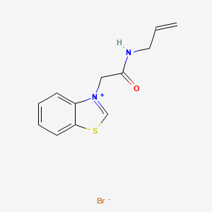 molecular formula C12H13BrN2OS B1656629 2-(1,3-benzothiazol-3-ium-3-yl)-N-prop-2-enylacetamide;bromide CAS No. 5354-30-3
