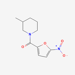 molecular formula C11H14N2O4 B1656634 (3-Methylpiperidin-1-yl)-(5-nitrofuran-2-yl)methanone CAS No. 5357-11-9